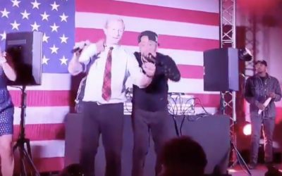 Juvenile Performs ‘Back That Azz Up’ with Tom Steyer Dancing On Stage During Campaign Rally