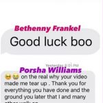 NeNe Leakes Text Bethenny Porsha